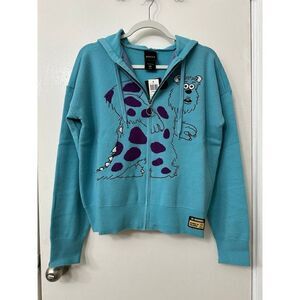 Disney Pixar Monsters, Inc. Sully Women's Knit Zippered Hoodie Size M